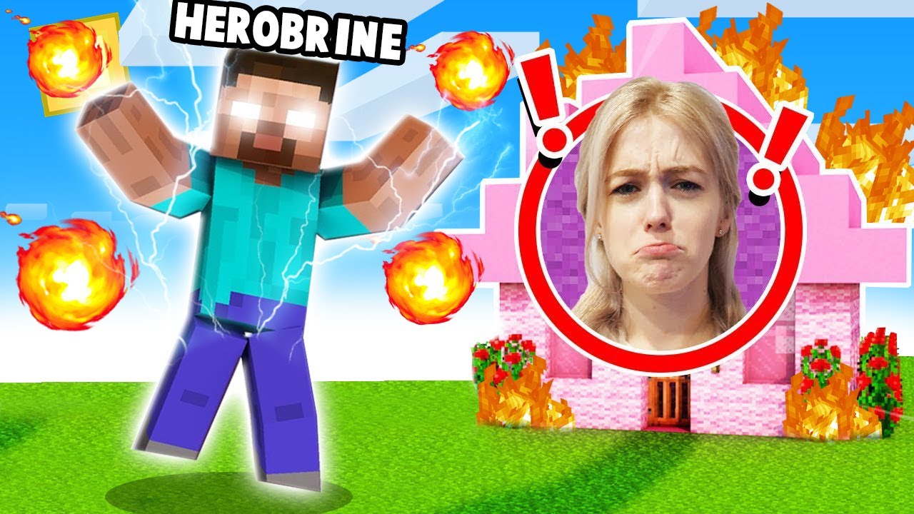 TROLLUJĘ MOJĄ DZIEWCZYNĘ PRZEBRANY ZA HEROBRINE w Minecraft! | Vito i Bella