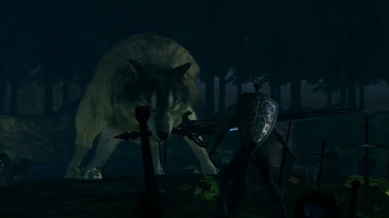 Great Grey Wolf Sif vs Black Knight Greatsword #darksouls remastered 