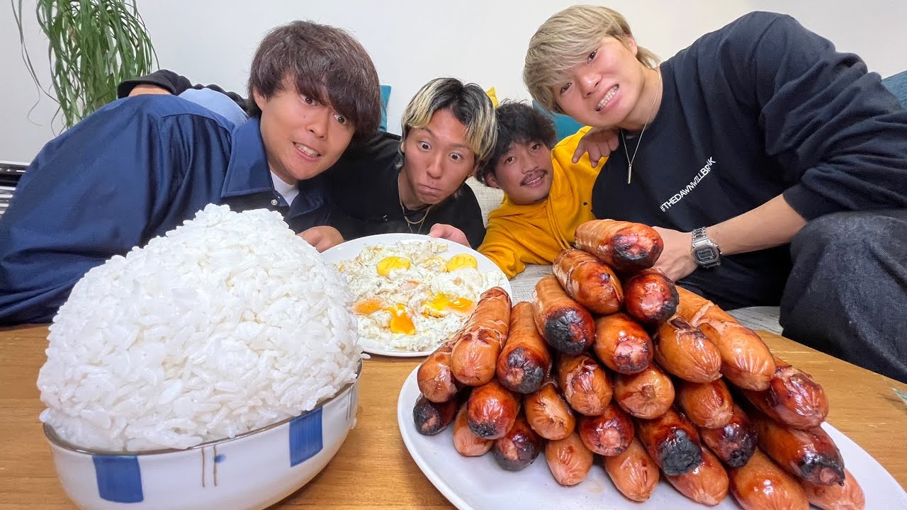 【飯テロ】スポーツ後にウィンナー30本と目玉焼き食べたら美味すぎたwww