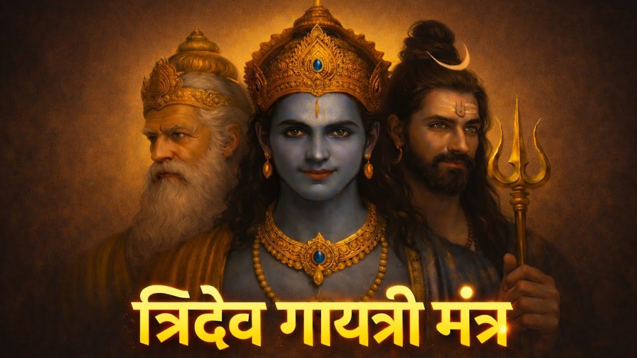 🔱 त्रिदेव गायत्री मंत्र | ब्रह्मा विष्णु महेश मंत्र | Powerful Tridev Gayatri Mantra