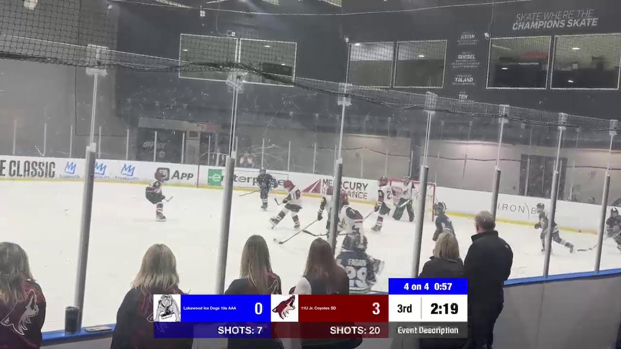 Jr. Coyotes 11U SD Vs. Lakewood Ice Dogs 10u AAA
