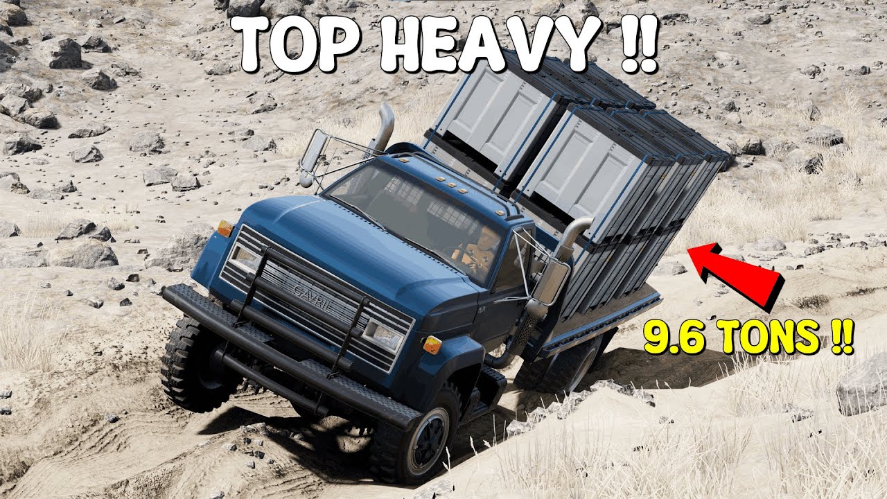 ROLLOVER RISK!! | Gavril MD-Series Truck 9.6 TONS HEAVY HAUL | BeamNG.Drive Cinematic