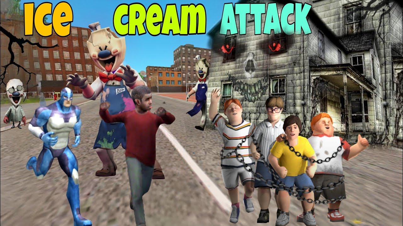 Ice Cream Attack On Vice Town Ice Cream Rod Vs Rope Hero In Rope Hero Vice Town । Horror Story