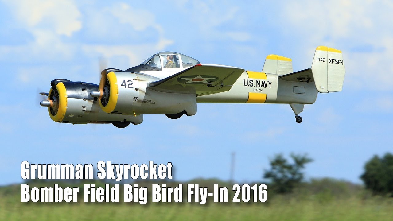 RC Grumman XF5F Skyrocket / Bomber Field Bird Bird Fly-In 2016