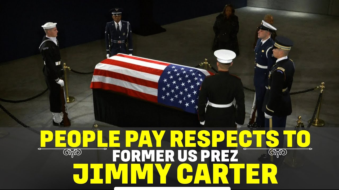 Former US President Jimmy Carter lies in repose; Mourners pay their respects
