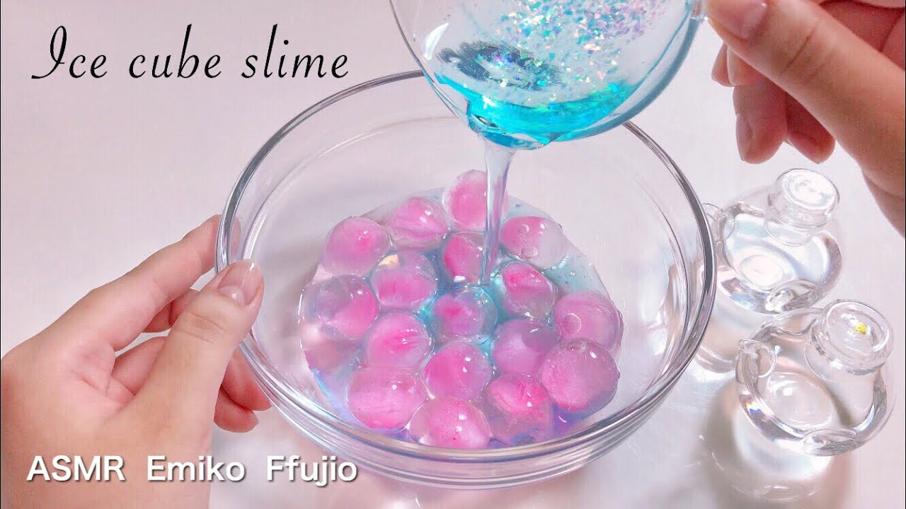 【ASMR】Ice slime🦄氷スライム↪︎たぷたぷスライム💎 【音フェチ】얼음 슬라임  No talking ASMR