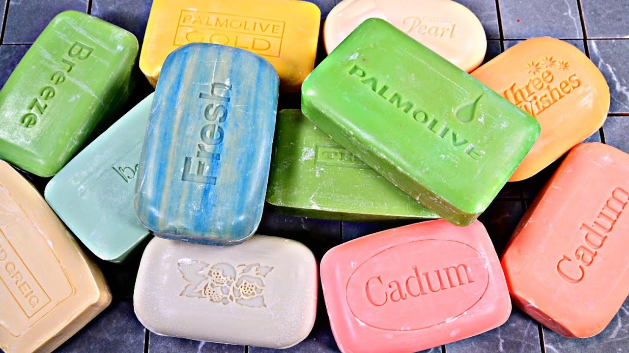 ASMR SOAP. 💚💙💛  сухого мыла. Satisfying video💚🩵💛