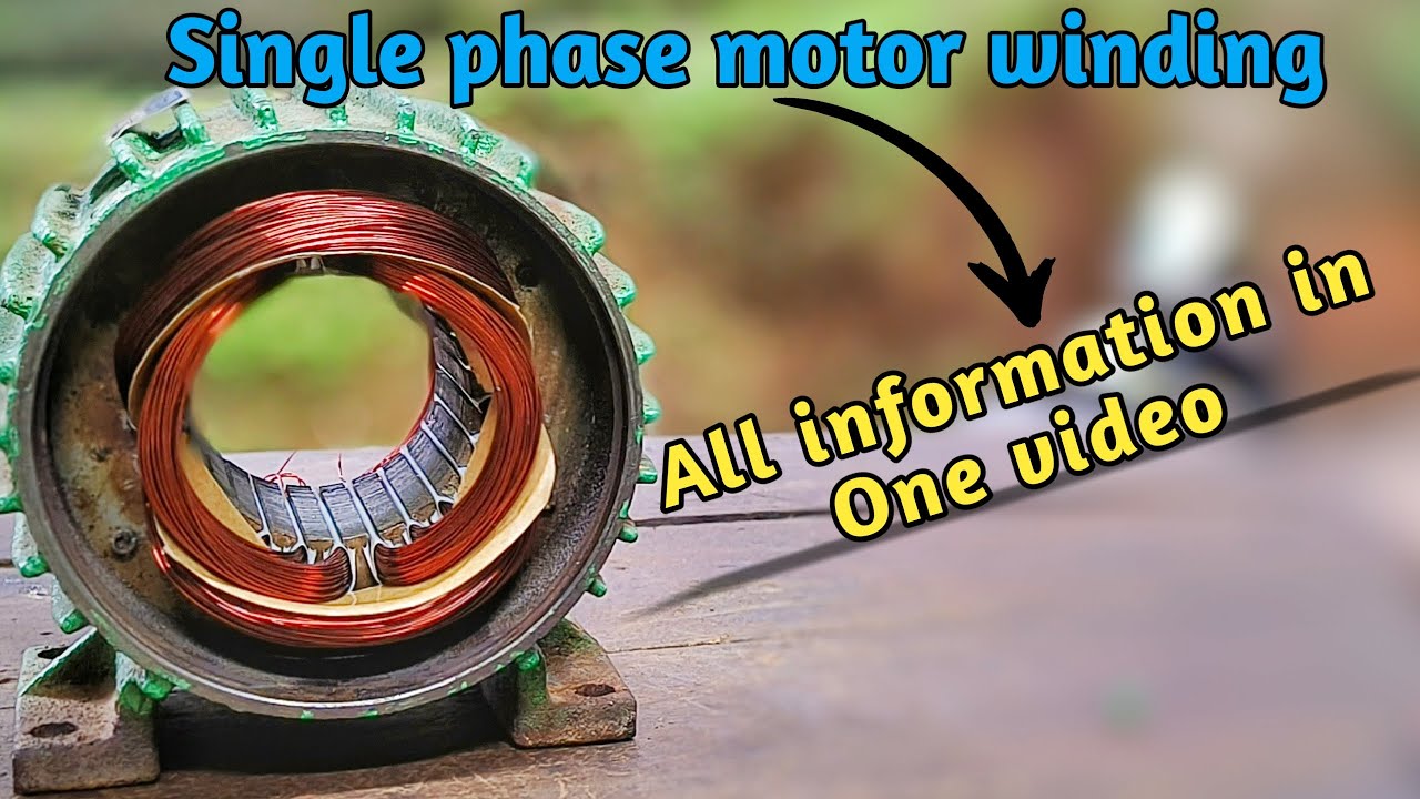 Single phase motor winding | How to rewinding electric motor all information in one video