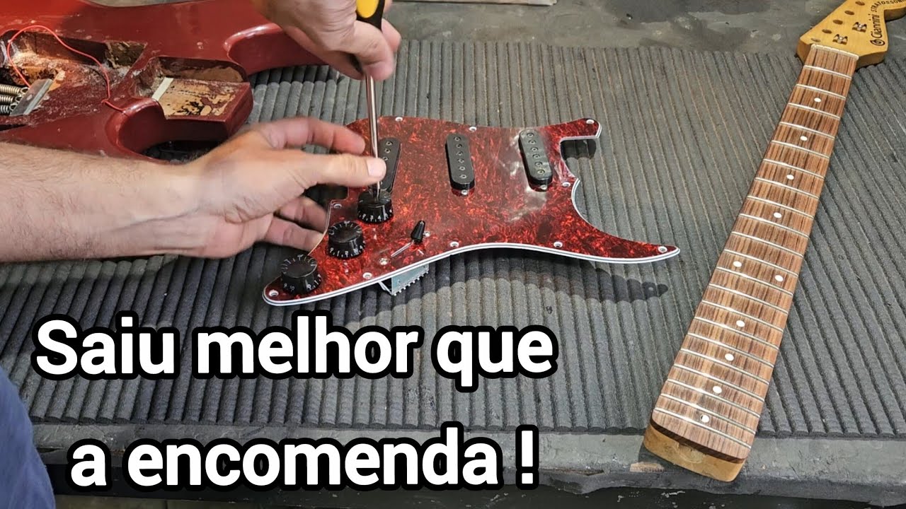 Montando uma Guitarra  "Partscaster / Frankenstein" com peças de Golden e Giannini. Brunelli Luthier
