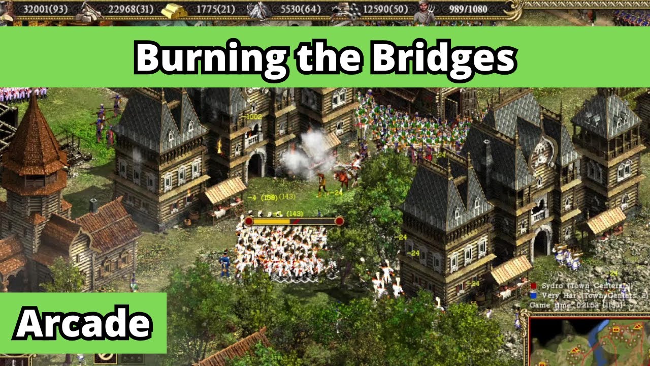 Cossacks 2 Skirmish: Burning the Bridges ARCADE MODE | Spain vs Russia | Very Hard