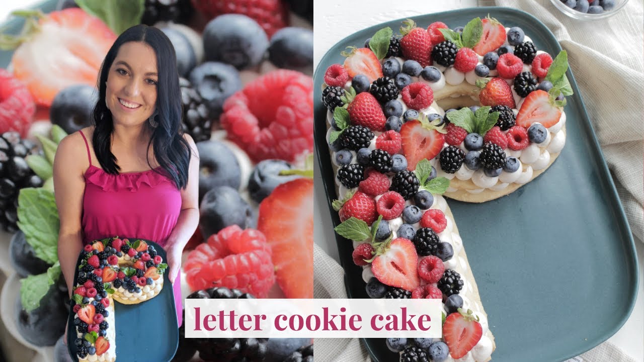 How To Make A Letter Cookie Cake - Homebody Eats
