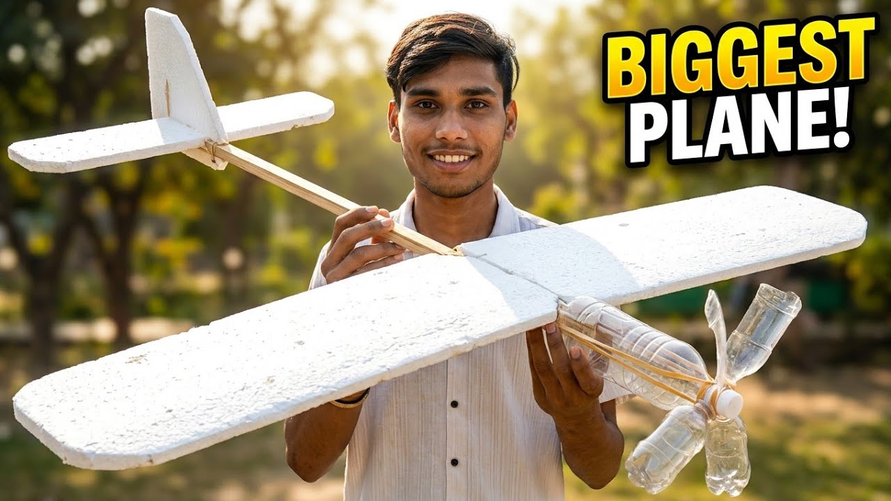 YouTube ka Big 😱Rubber band Aeroplane ✈️#aeroplane #experimnent