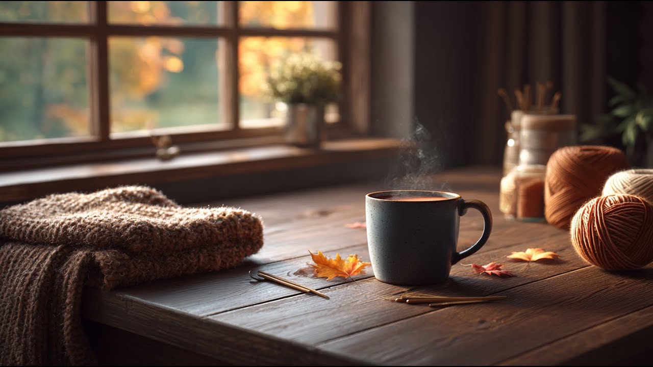 Tricoter en novembre – Cocooning, créations & ambiance d’automne 🍂