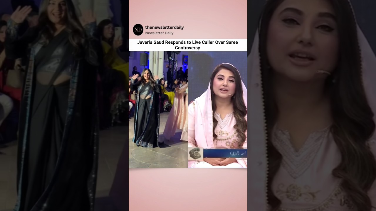 Javeria Saud Responds to Live Caller Over Saree Controversy