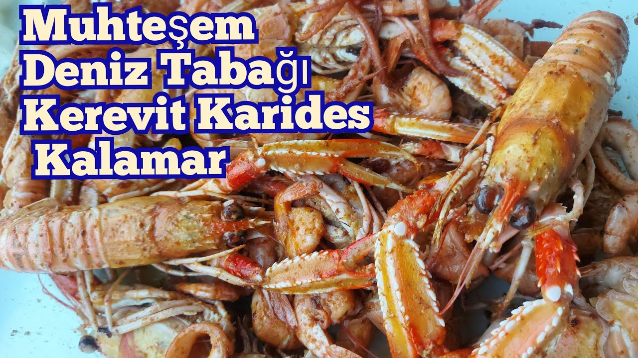 KEREVİT KARİDES KALAMAR NASIL PİŞİRİLİR? Acı hardal soslu deniz ürünleri tarifi #yemek