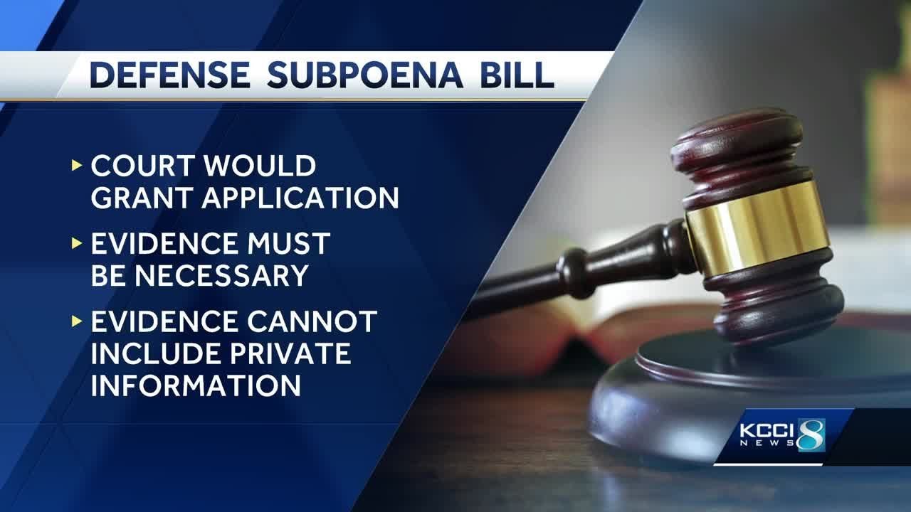 Iowa bill looking to change the subpoena process for defense attorneys draws concerns from lawyers