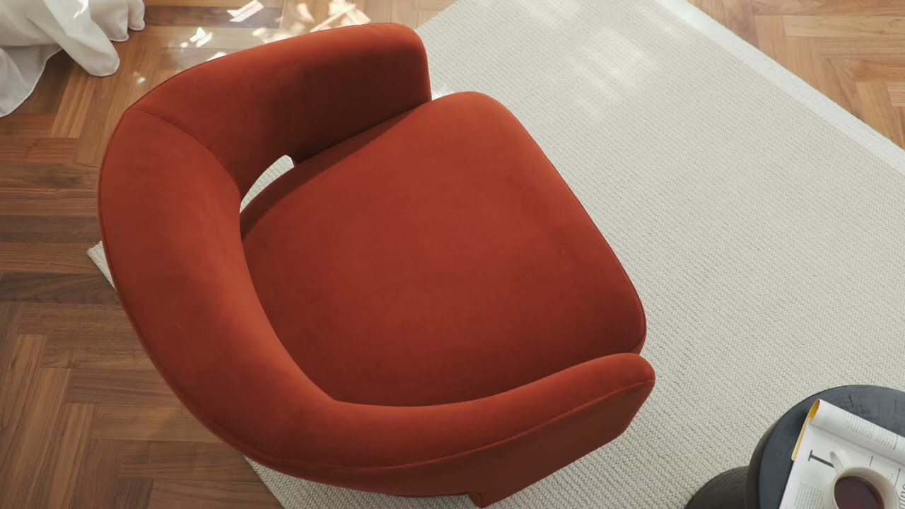 Bring Visual Drama To Any Room | Ambre Swivel Accent Chair from CHITA LIVING