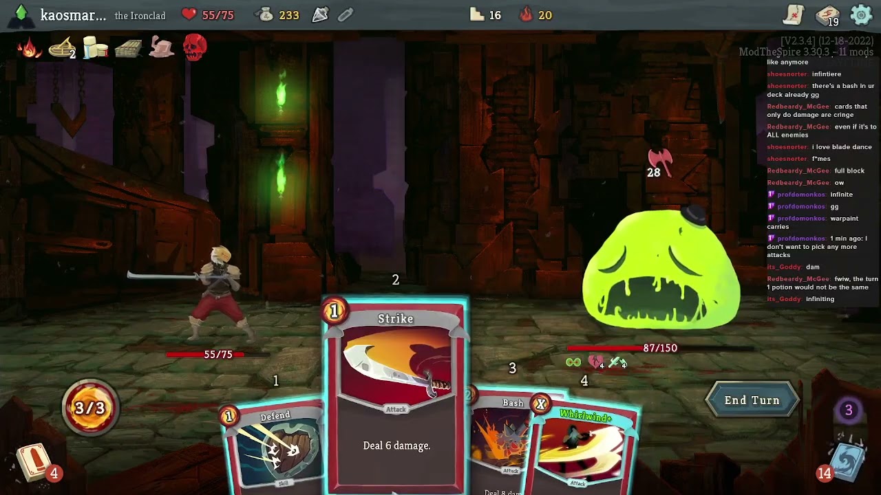 Slay the Spire A20H run - okay I'm infinite but how do I block?