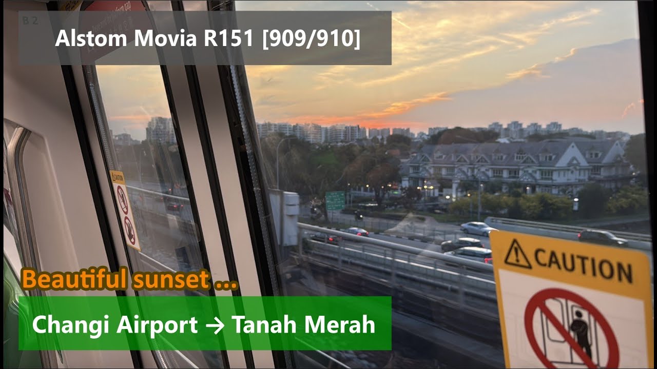 [CAL] SMRT Alstom Movia R151 – 909/910: Changi Airport → Tanah Merah