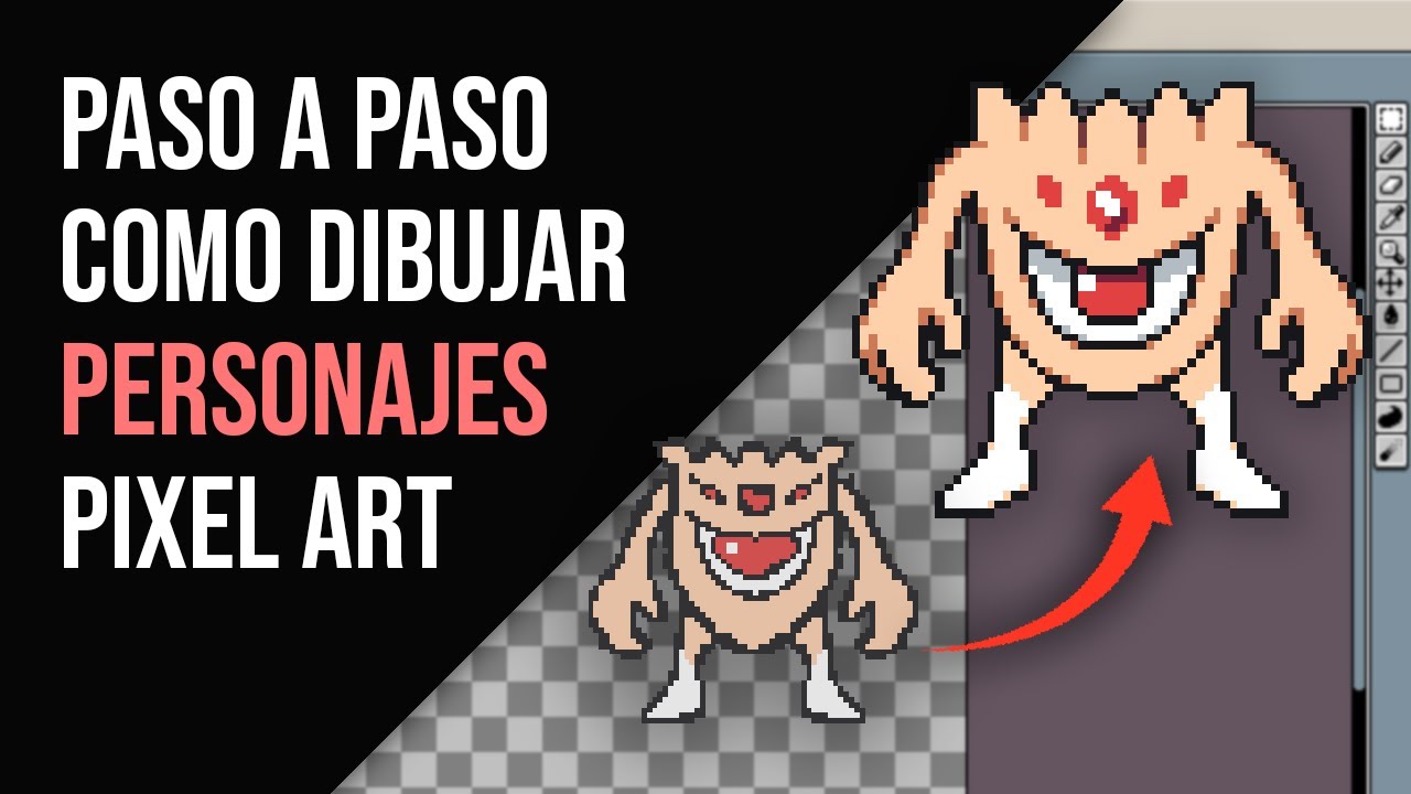 PASO A PASO de como DIBUJAR PERSONAJES PIXEL ART