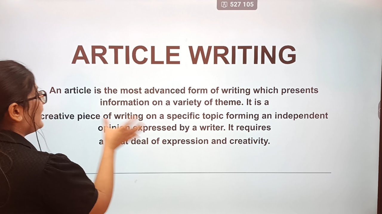 Article writing class 12