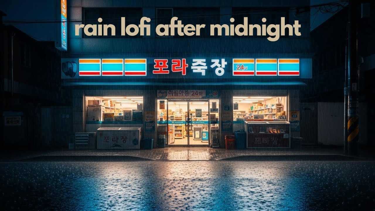 Seoul After Midnight Rain 🌧️ Lofi to Calm for Deep Sleep, Study Focus, and Peace in the Rain