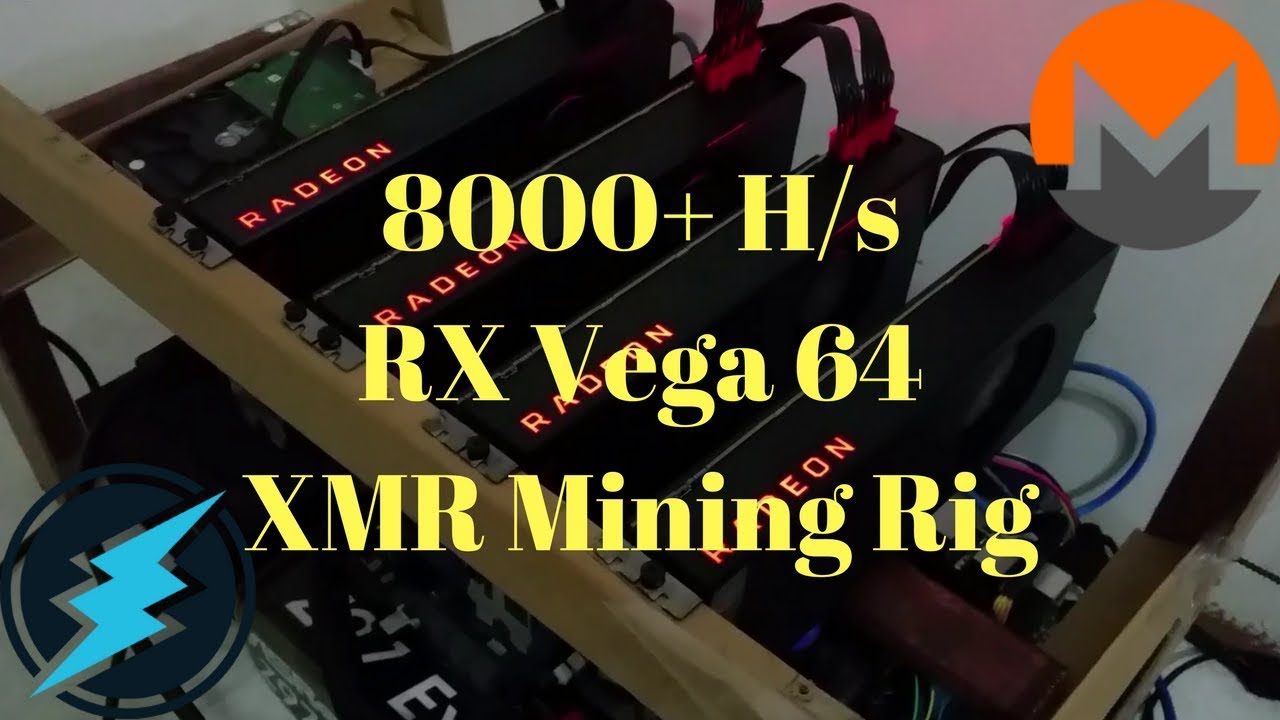 RX Vega 64 Monero Mining Rig 8000+H/s at 835W