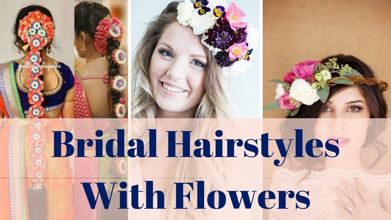 Bridal Hairstyles With Flowers - 100+ Bridal Flower Hair Design Ideas