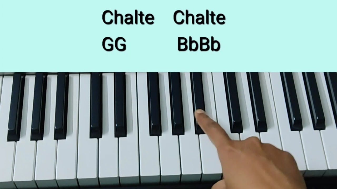 Chalte Chalte Mere Yeh geet Tutorial(Chords+Melody) | Chalte Chalte | Keyboard
