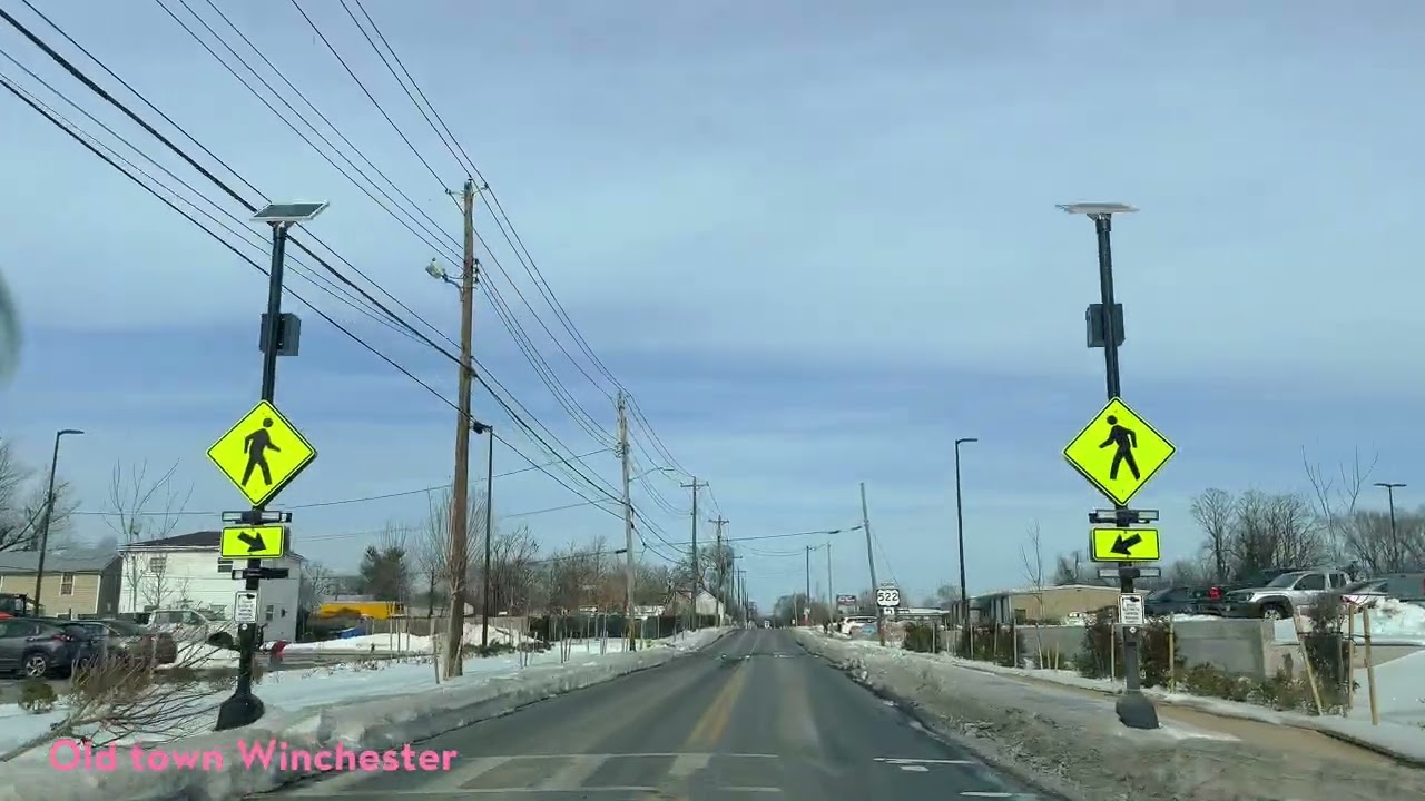 Driving around old town Winchester | Small town in Virginia | 