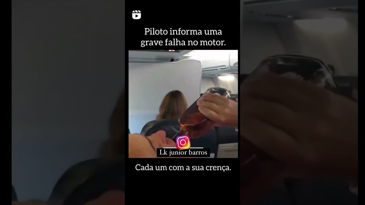 Falha no motor do avi&atilde;o cada um na sua f&eacute; 😔🙏