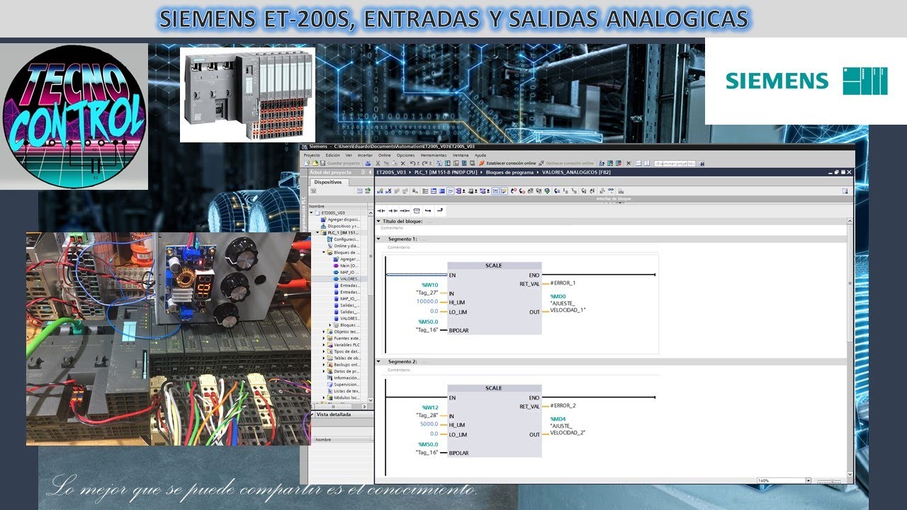 SIEMENS ET-200S, ENTRADAS Y SALIDAS ANALOGICAS