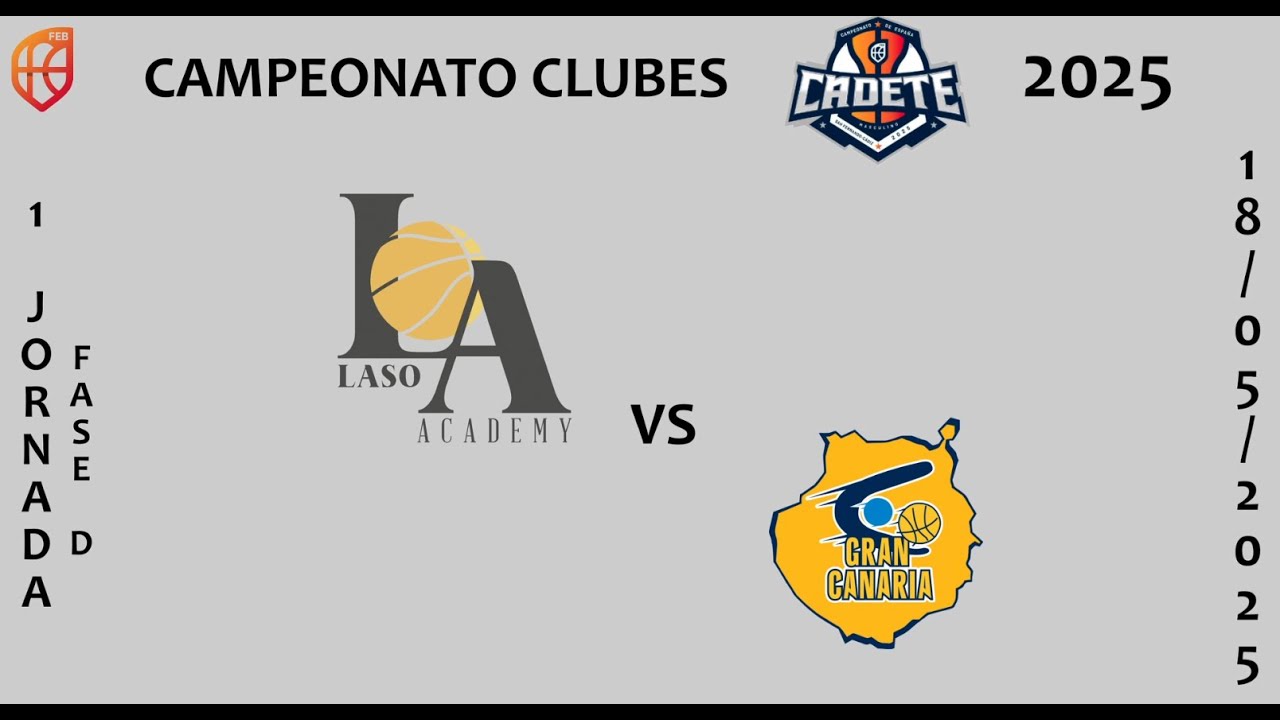 PABLO LASO ACADEMY 'A' VS GRAN CANARIA#1J FD CECM CAMPEONATO CLUBES CADETE 2025 #basket