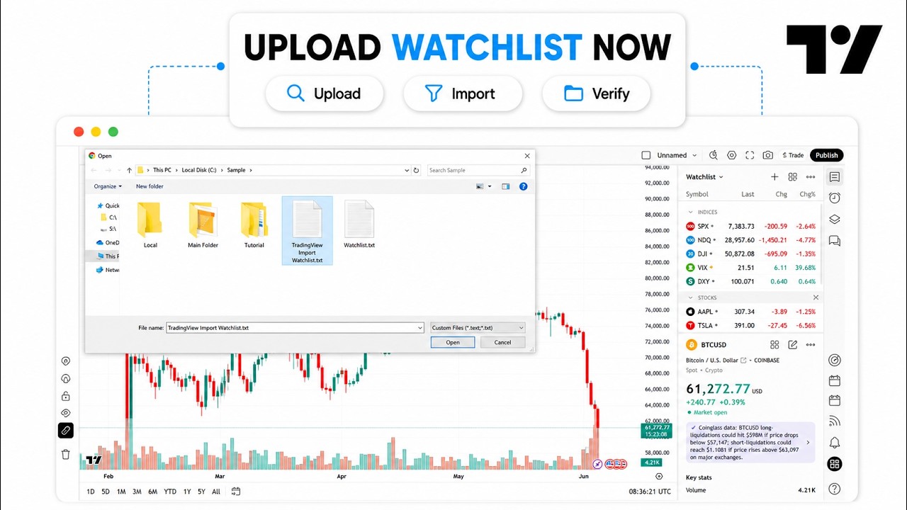 How to Import a Watchlist in TradingView (Precise Import Control)
