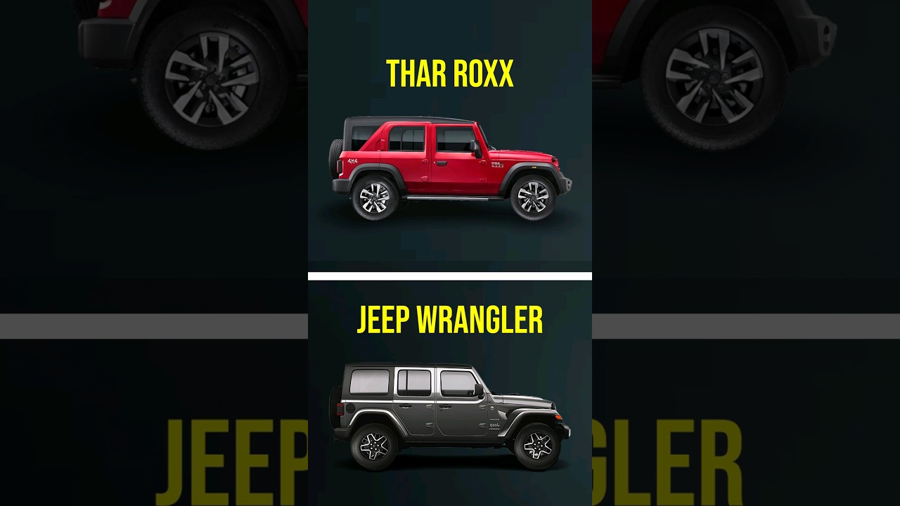 Thar Roxx Vs Jeep Wrangler Comparison !! #tharroxx