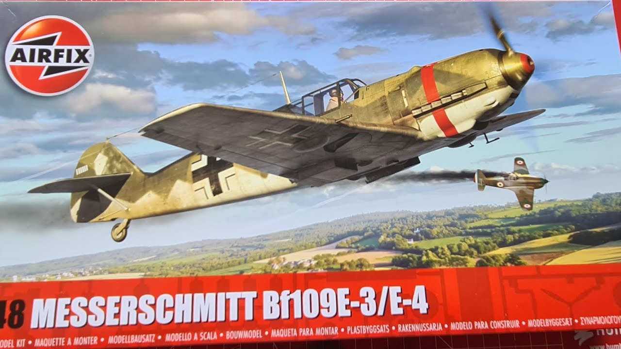 Unboxing review of the Airfix 1/48 Messerschmitt Bf109E-3/E-4.