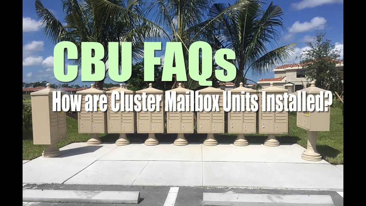How are Cluster Mailbox Units Installed?