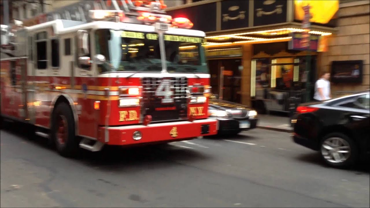 FDNY RESPONDING COMPILATION 10 FULL OF BLAZING SIRENS & LOUD AIR HORNS THROUGHOUT NEW YORK CITY.
