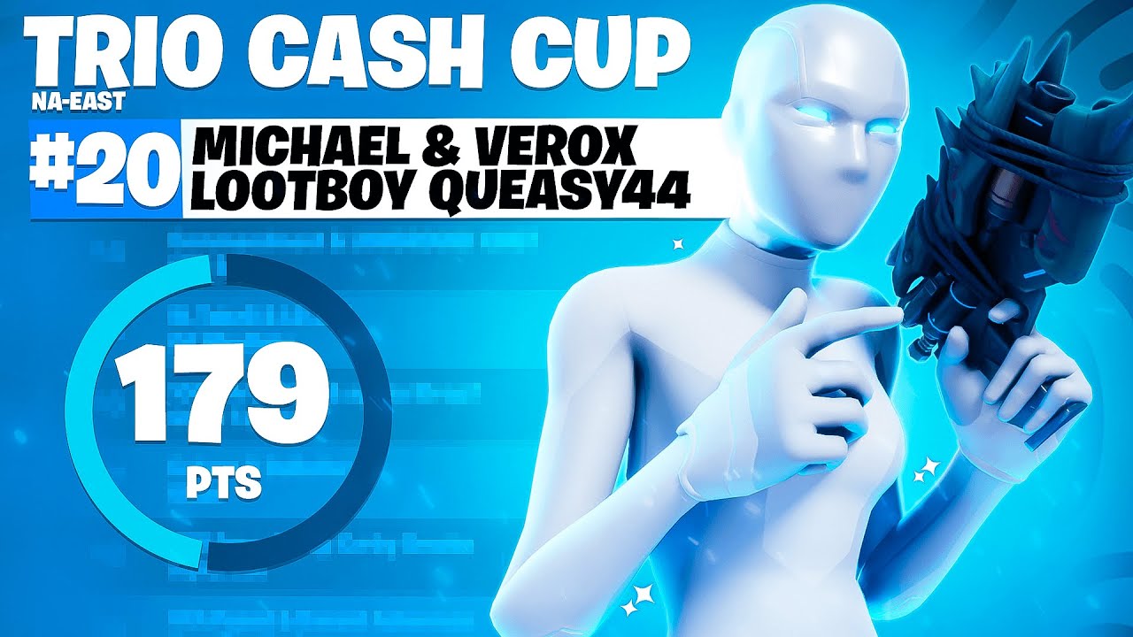 20TH in NAE TRIO CASH CUP 🏆 w/ Verox & Queasy (100 Ping) | MichaelFN