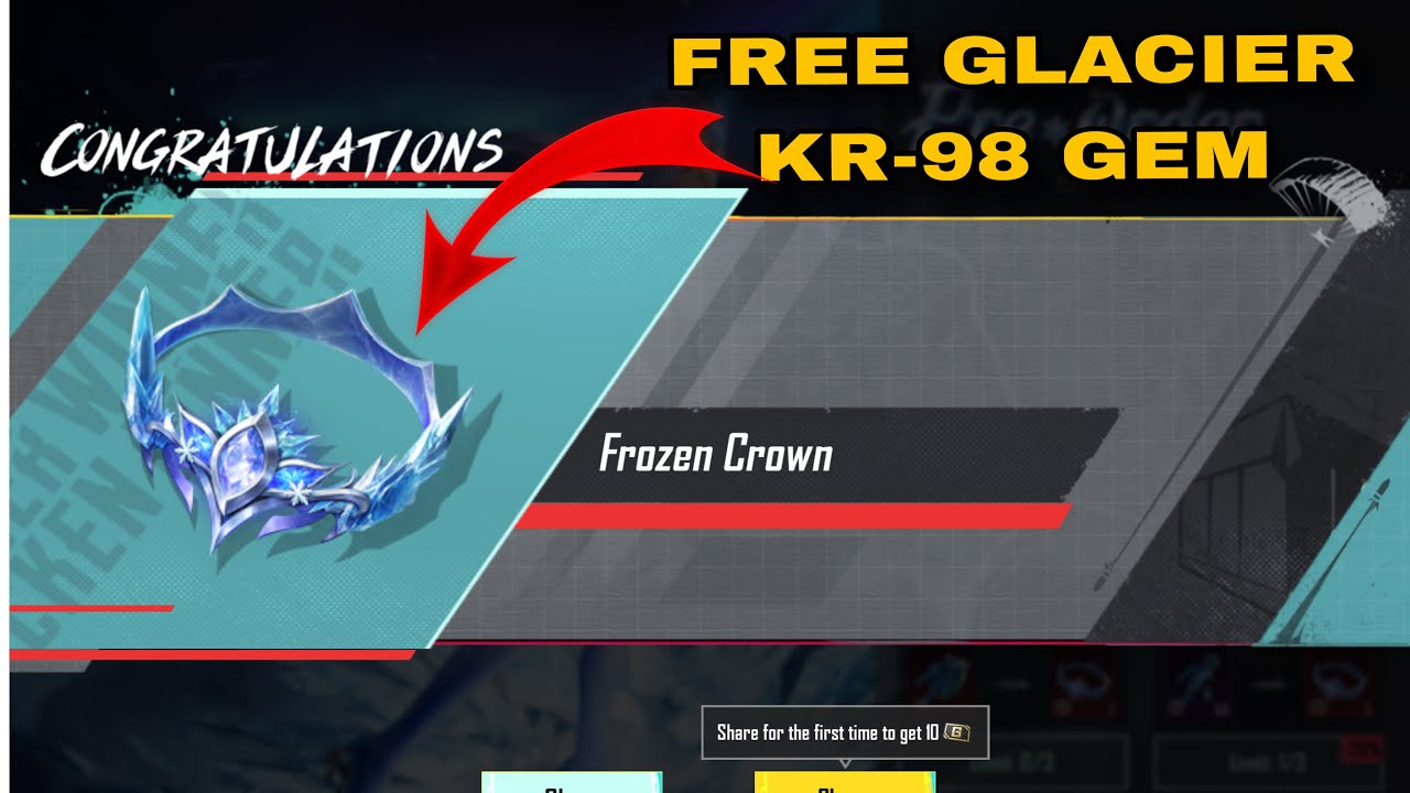 Get Free Glacier Kr-98 Mythic Gem | Next Ultimate Pre Order Event | Glacier Gloves | PUBGM