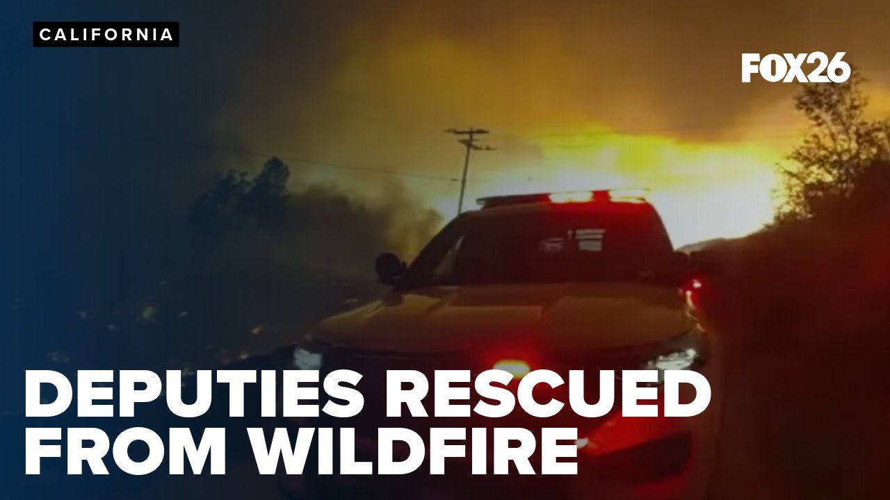 Deputies body-cam video captures rescue after trapped by Central California wildfire