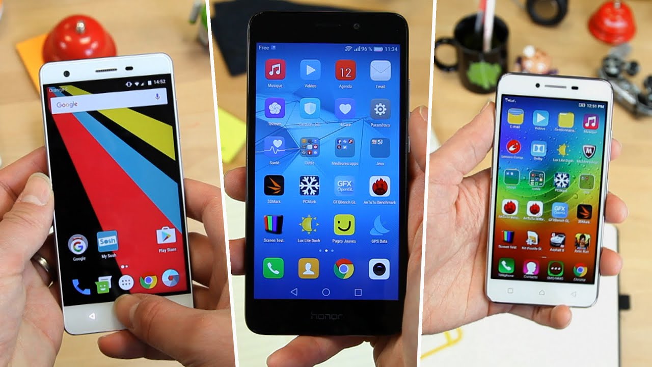 Les meilleurs smartphones Android de 2016 à moins de 200€, notre TOP 3