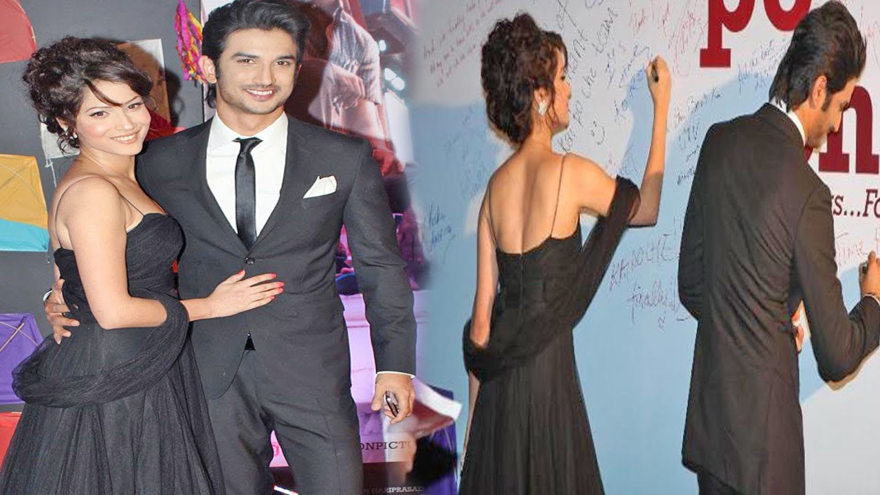 Stunning DUO Sushant Singh Rajput and Ankita Lokhande  at The Grand Premiere of 