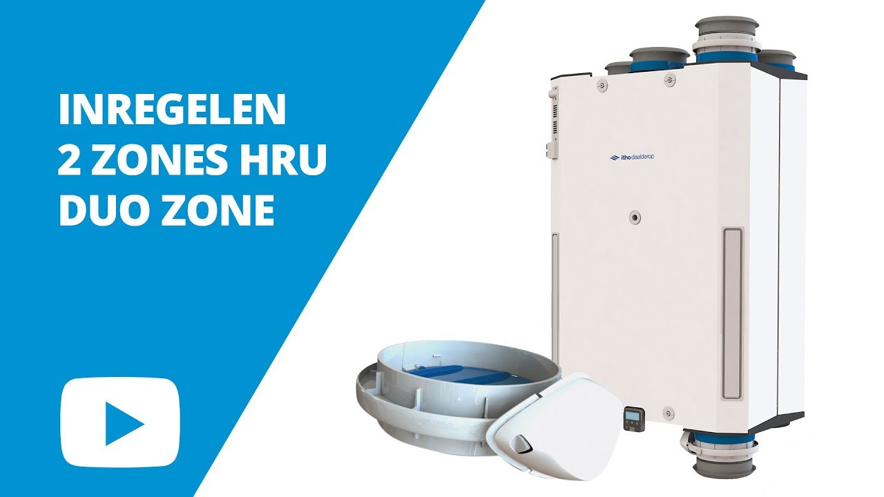 Itho Daalderop HRU ECO 300 DUO ZONE - Inregelen twee zones