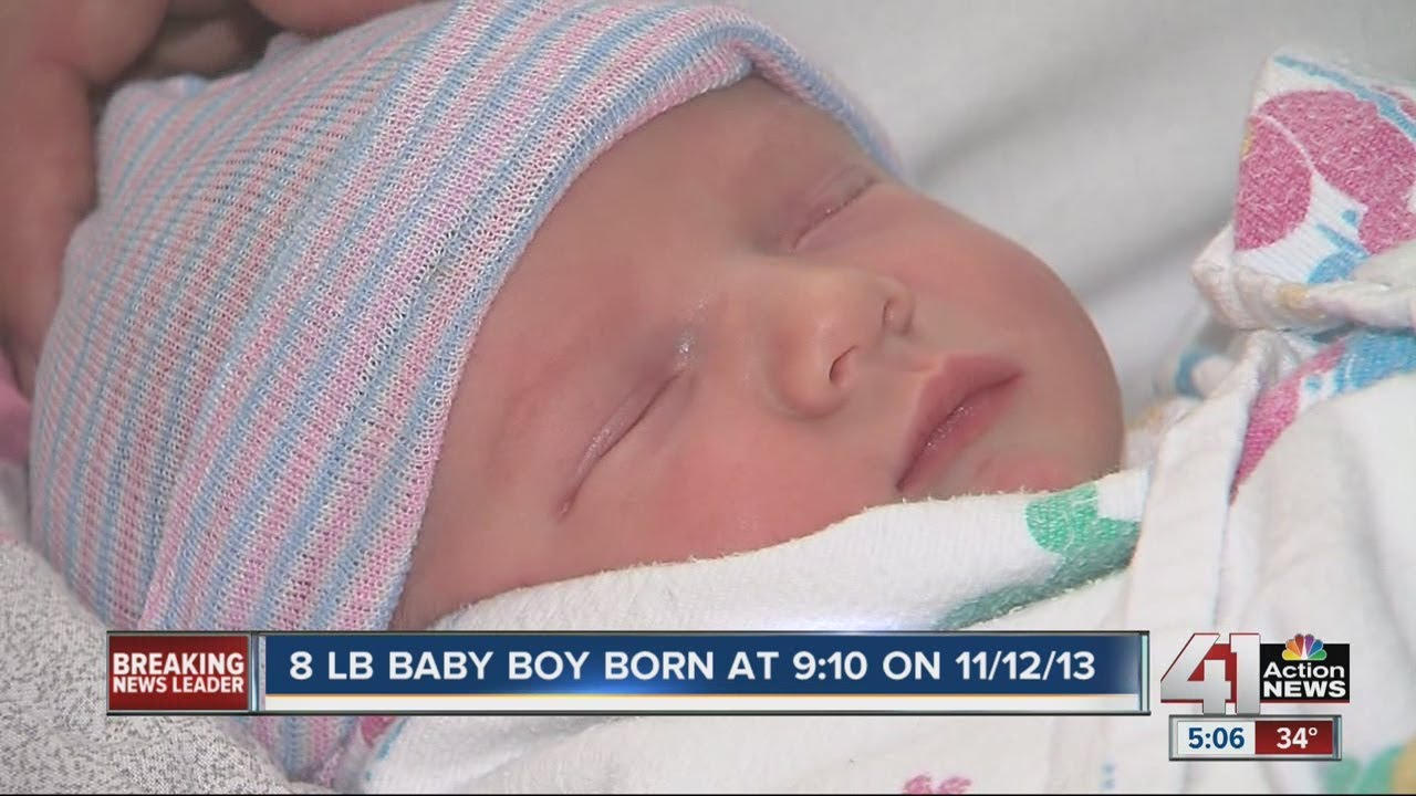 Family celebrates baby born at 9:10 a.m. on 11/12/13