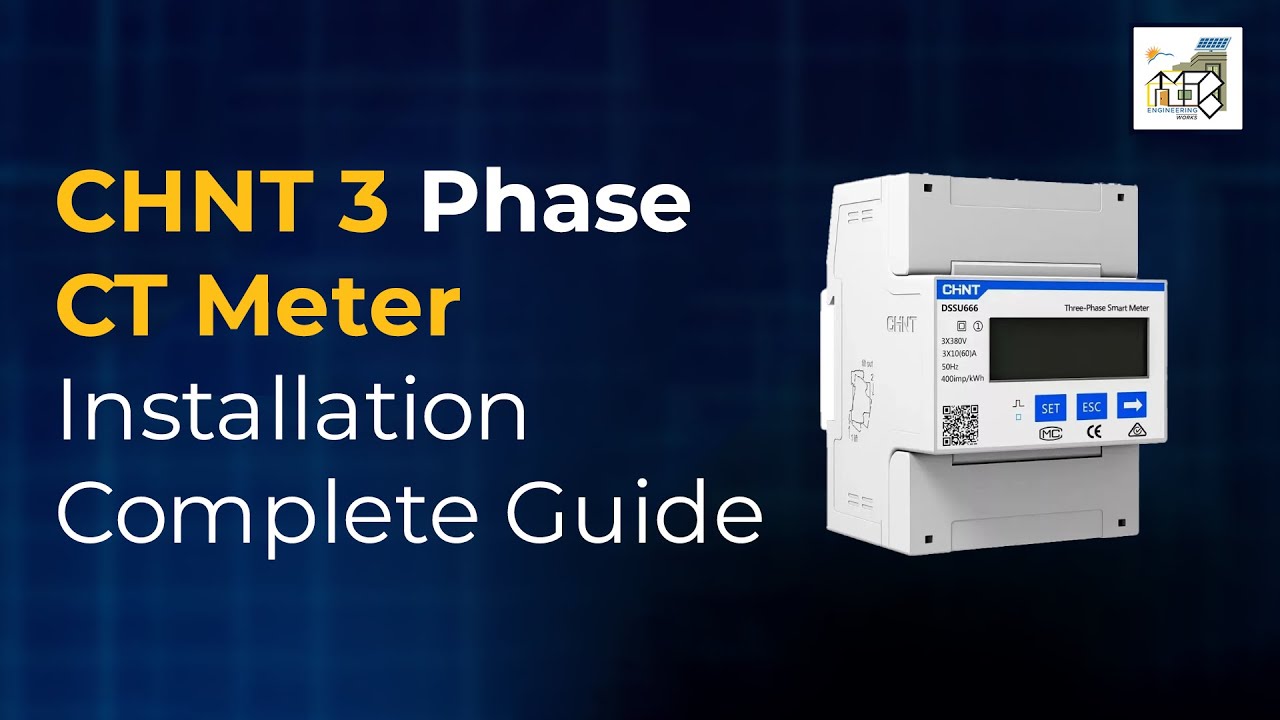 CHNT 3 Phase ZERO EXPORT Meter Installation Complete Guide #chnt #zeroexport #energymeter #solar