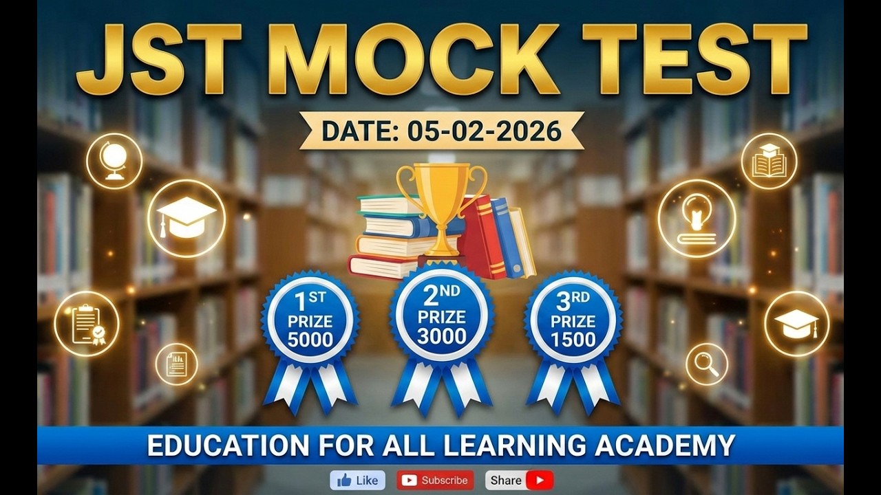 Junior Science Teacher | Mock Test | STS Pattern