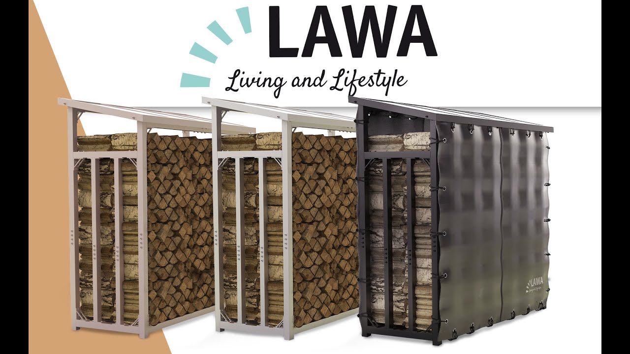 LAWA Living and Lifestyle Kaminholzregal außen Metall mit Dach Brennholzregal Montageanleitung