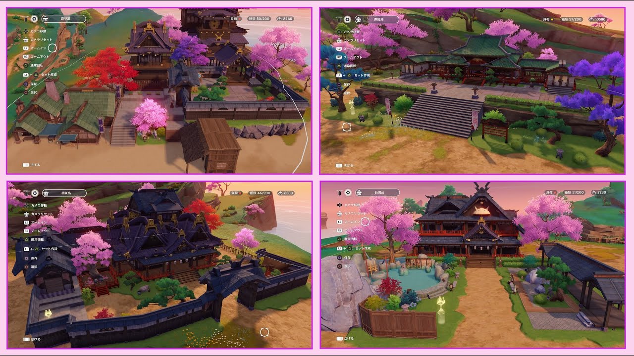 【原神/genshin 】模本ID付き塵歌壺紹介動画 ~稲妻胴天4エリアasia server~【sereniteapot design】