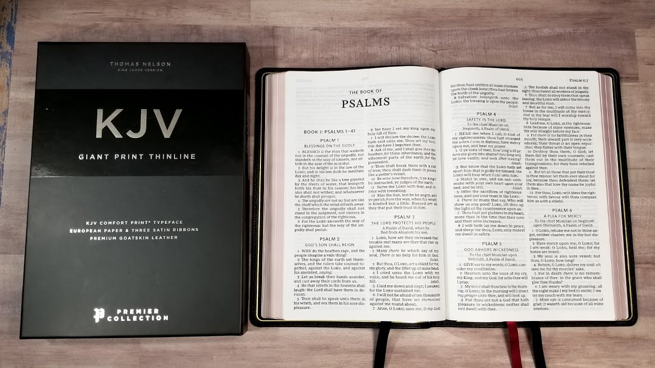 Premier Collection KJV Giant Print Thinline Bible